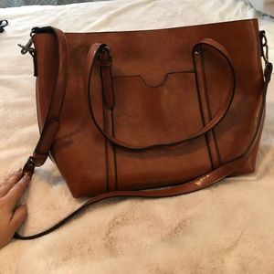 Brown tote bag